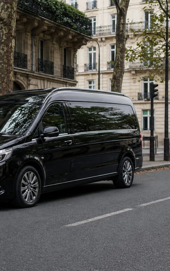 Véhicule funéraire assurant le transport du défunt en toute discrétion